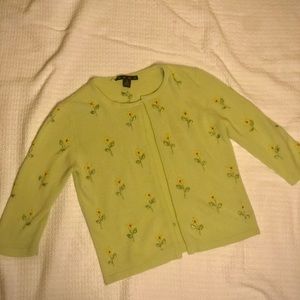 Green Flower Cardigan